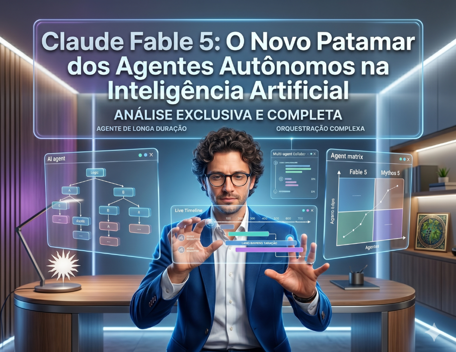 Imagem de capa: Claude Fable 5: O Novo Patamar dos Agentes Autônomos na Inteligência Artificial