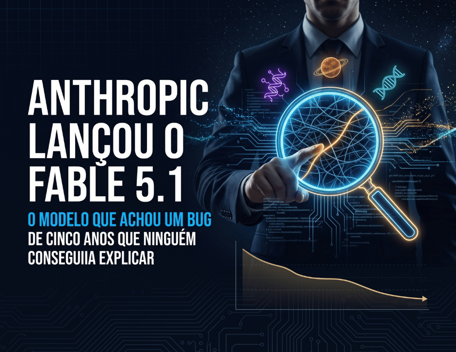 Imagem de capa: Anthropic Lançou o Fable 5.1: O Modelo Que Achou um Bug de Cinco Anos Que Ninguém Conseguia Explicar
