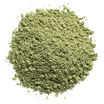 A pile of light green powder.