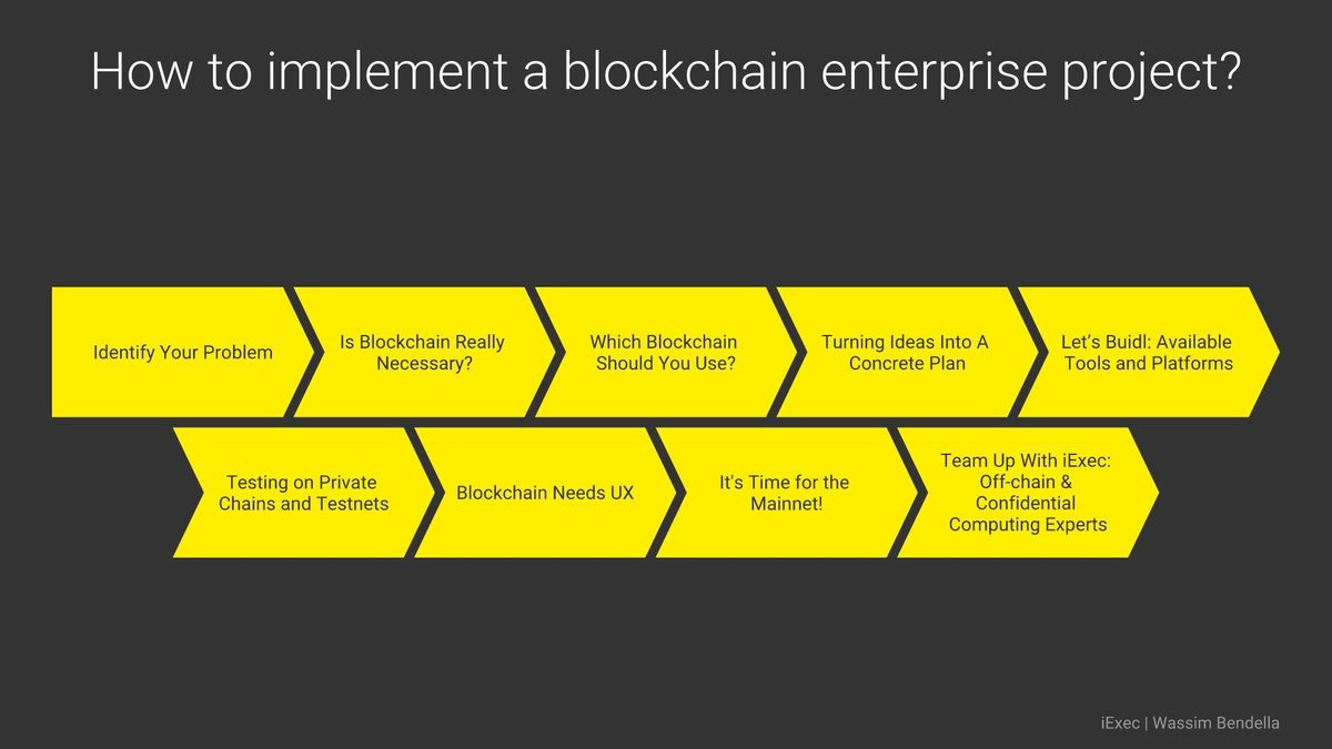 How To Implement A Blockchain Enterprise Project by iExec
