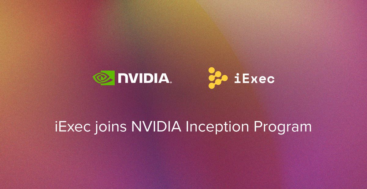 Cover image for "iExec collaborate with NVIDIA for its Inception Program"