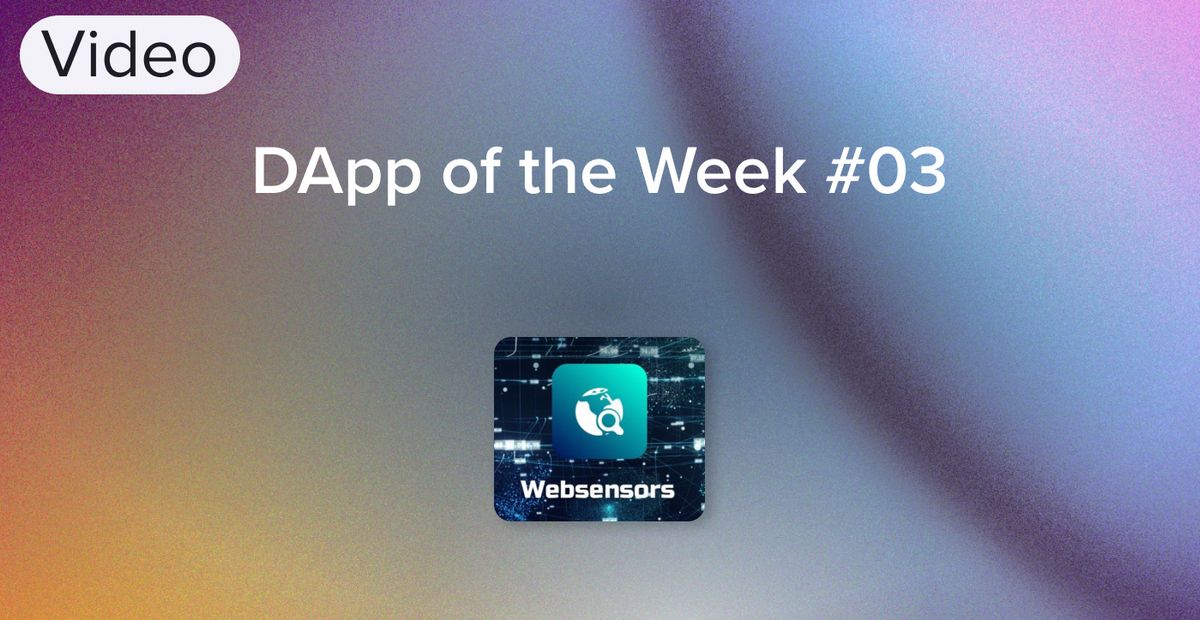 Cover image for "Websensors - AI-based oracles for smart contracts using iExec"