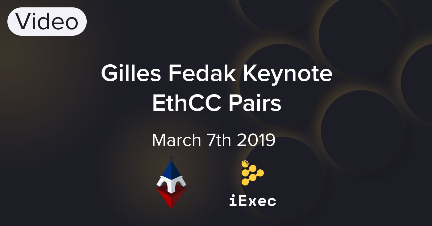 Cover image for "How Intel SGXⒸ and Ethereum can be leveraged to monetize datasets (EthCC)"