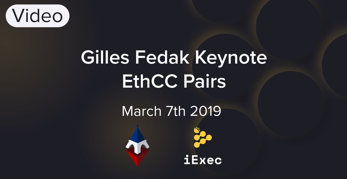 Cover image for "How Intel SGXⒸ and Ethereum can be leveraged to monetize datasets (EthCC)"