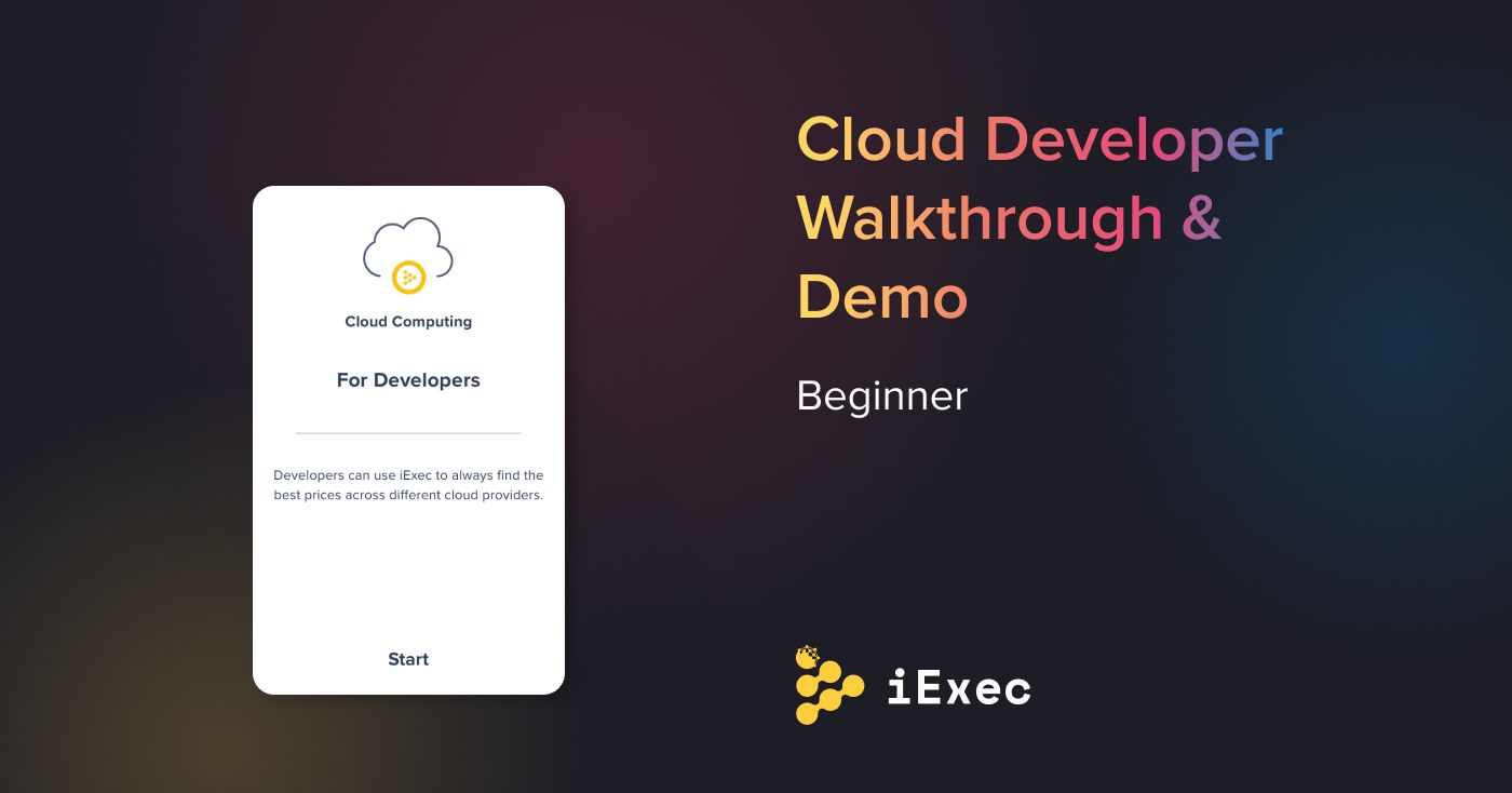 Cover image for "Cloud Developer Demo Walkthrough"