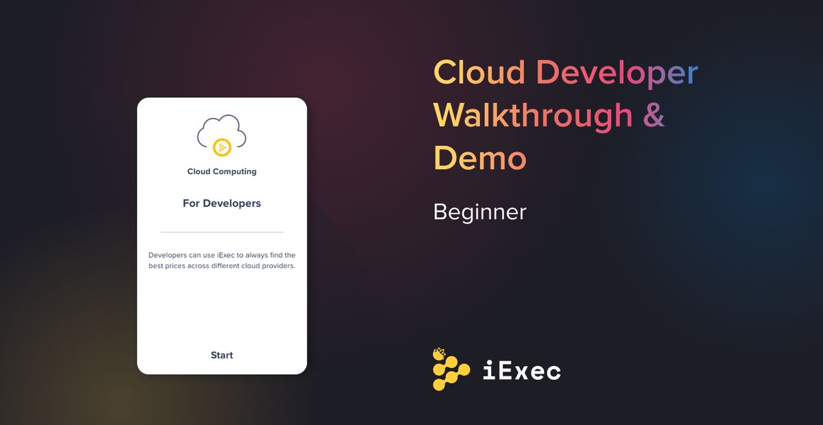 Cover image for "Cloud Developer Demo Walkthrough"