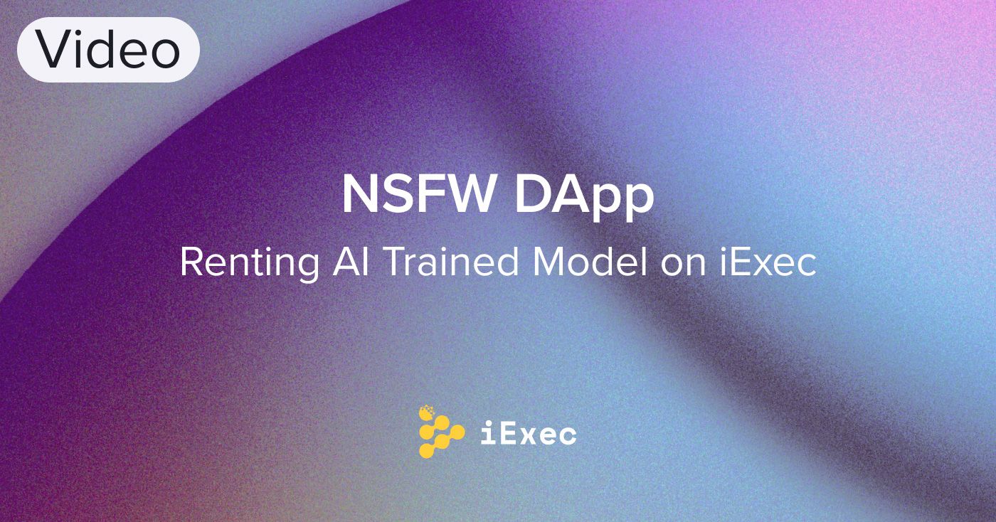 Cover image for "NSFW DApp - Renting AI Trained Model on iExec"