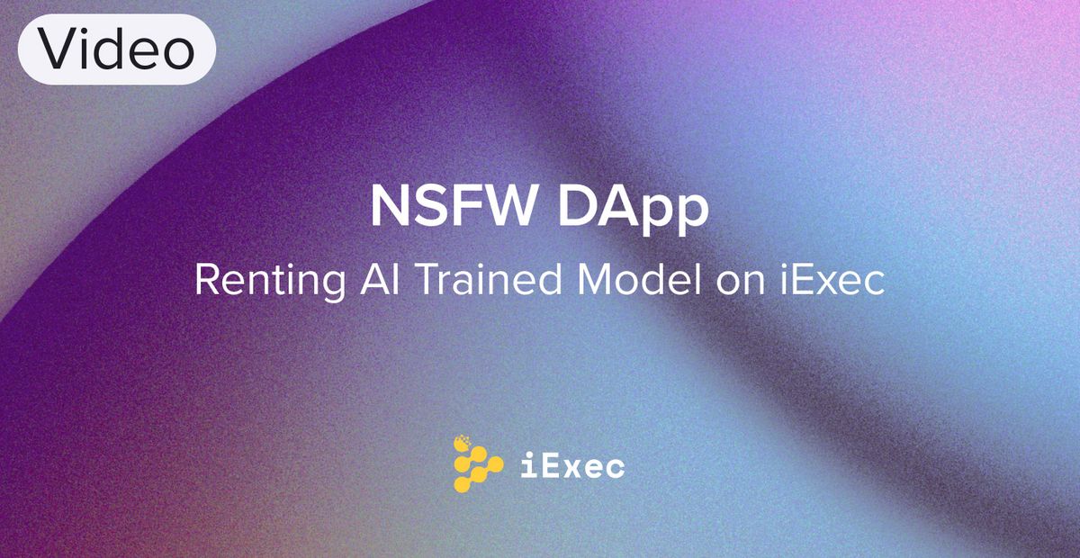 Cover image for "NSFW DApp - Renting AI Trained Model on iExec"
