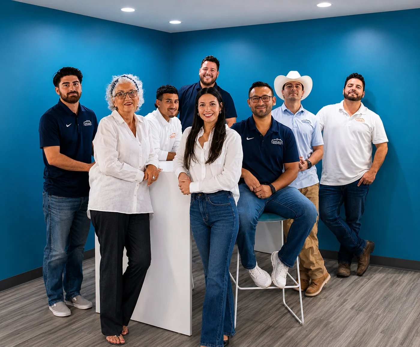 The Camelback Roofing team in the studio