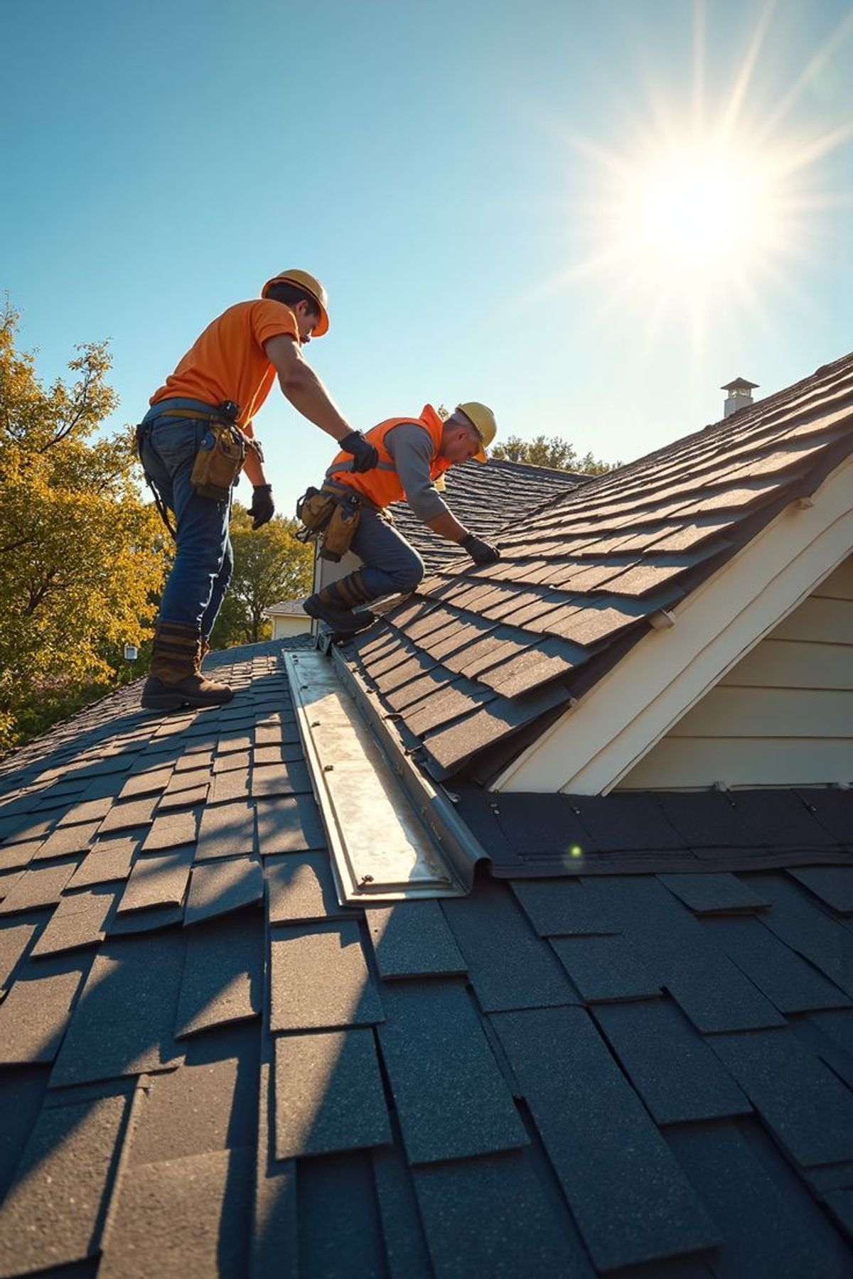 Completed asphalt shingle roof replacement in Tucson