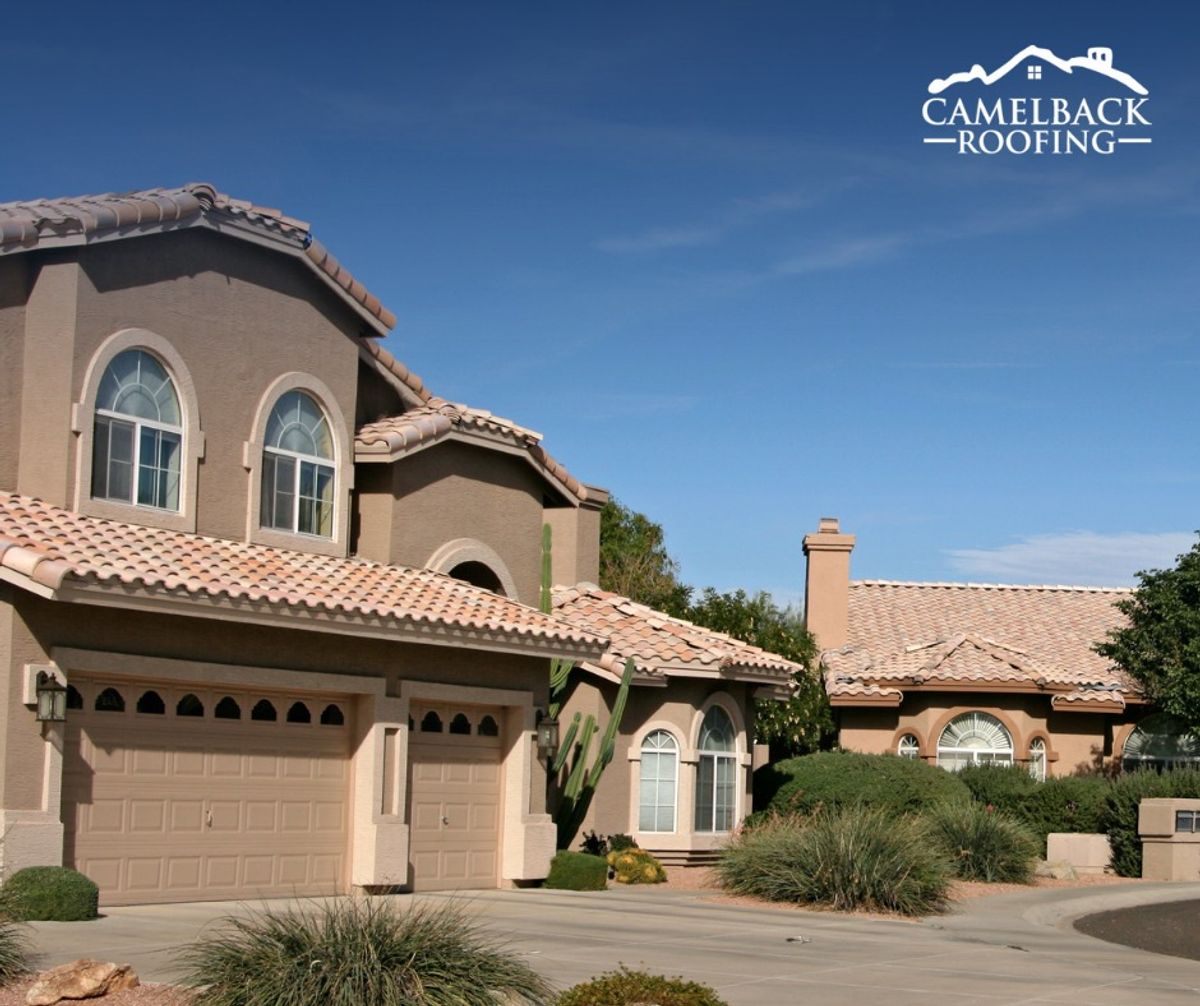 Tile roof installation on a luxury home in the Catalina Foothills