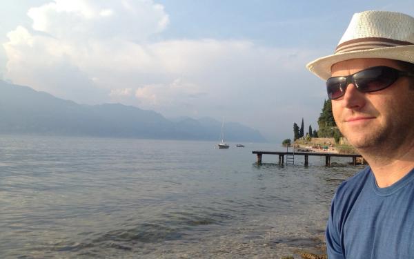Steve Collins in Lake Garda