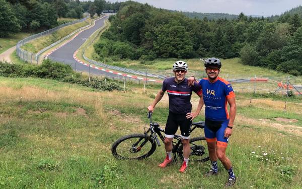 Donavan and his adventure friend Ole training at the Nurburgring