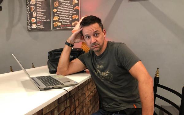 Donavan, frazzled in Namibia, on his way to Germany