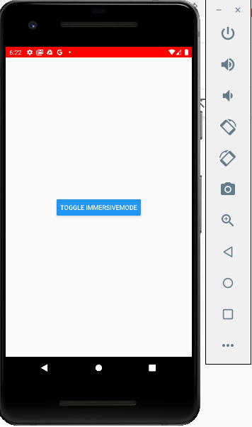 Running the ImmersiveMode  feature on the emulator