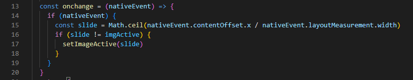  code passes the parameter nativeEvent