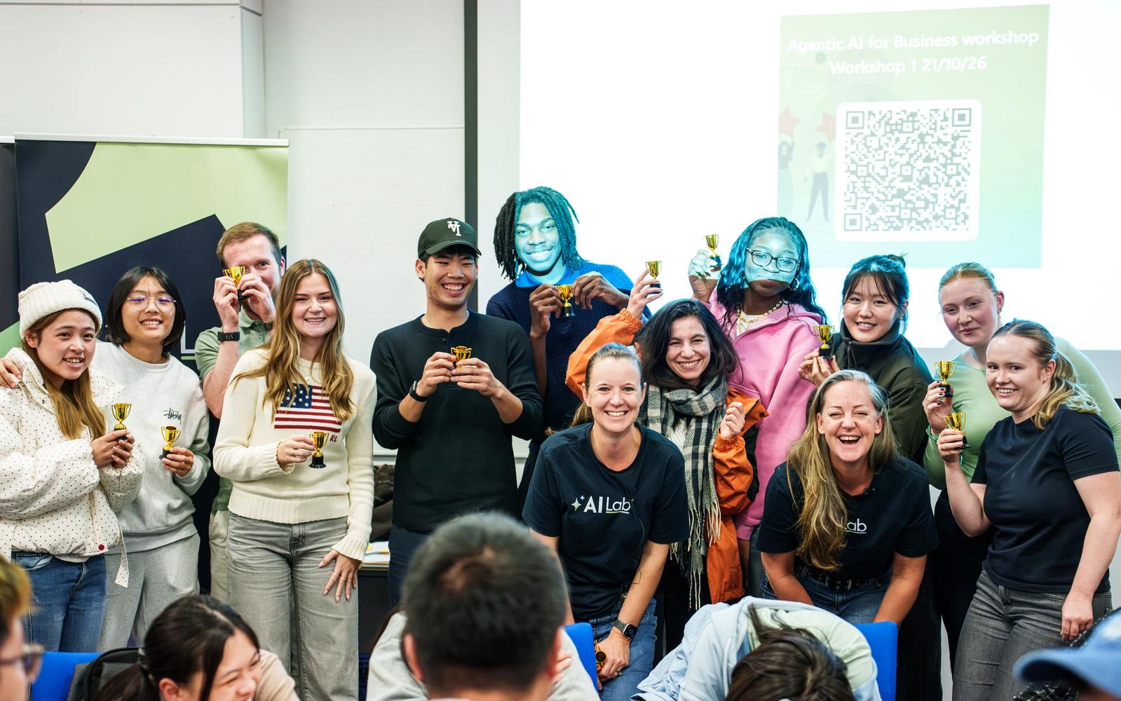 Leeds Business School students build their own AI agents