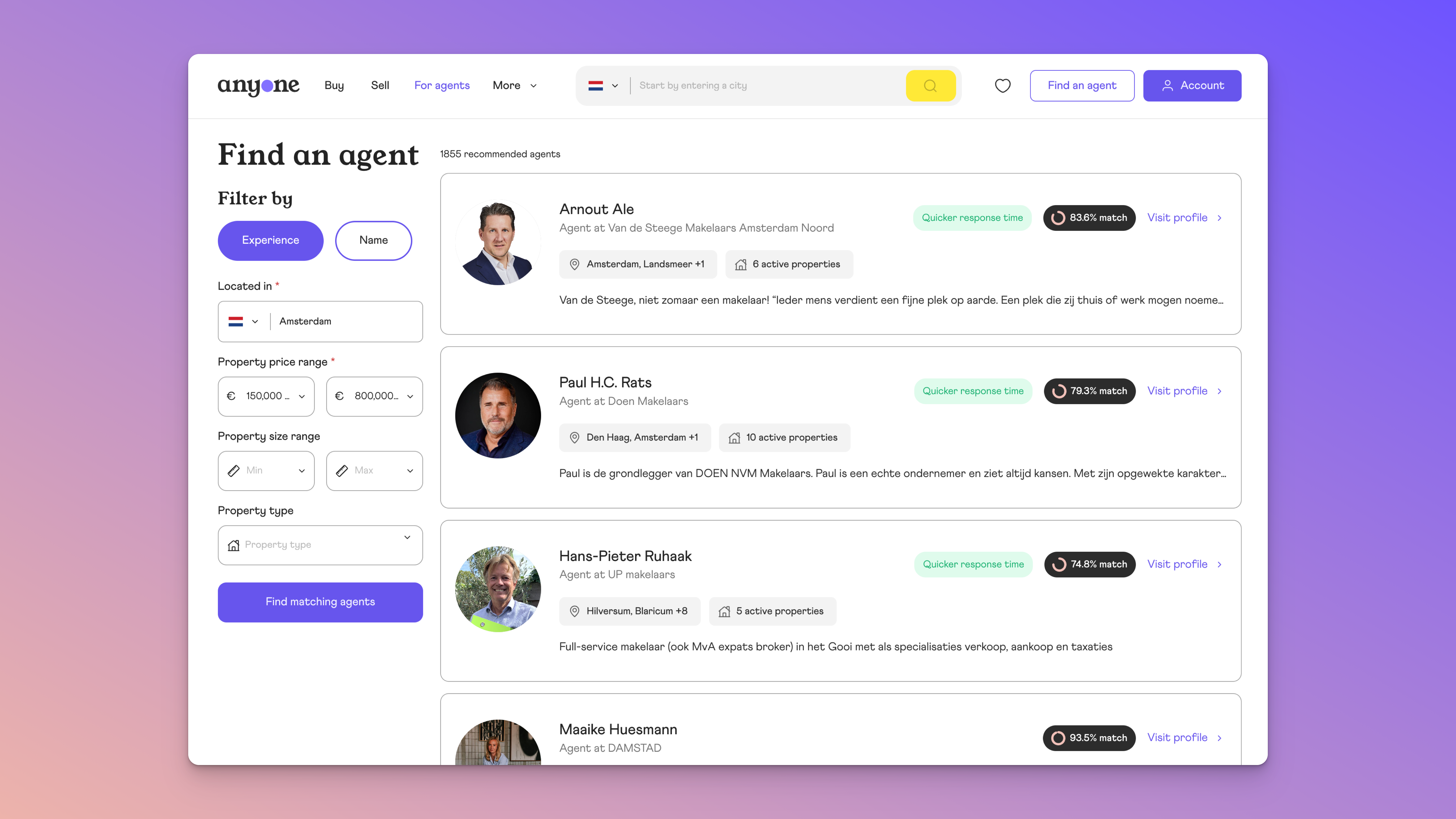 Find a real estate agent