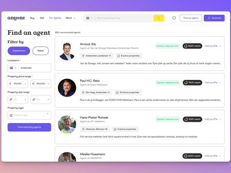 With Anyone.com you can find realtors from all over the world