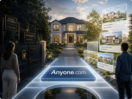 A housing market divided between public property listings and private real estate networks A housing market divided between public property listings and private real estate networks