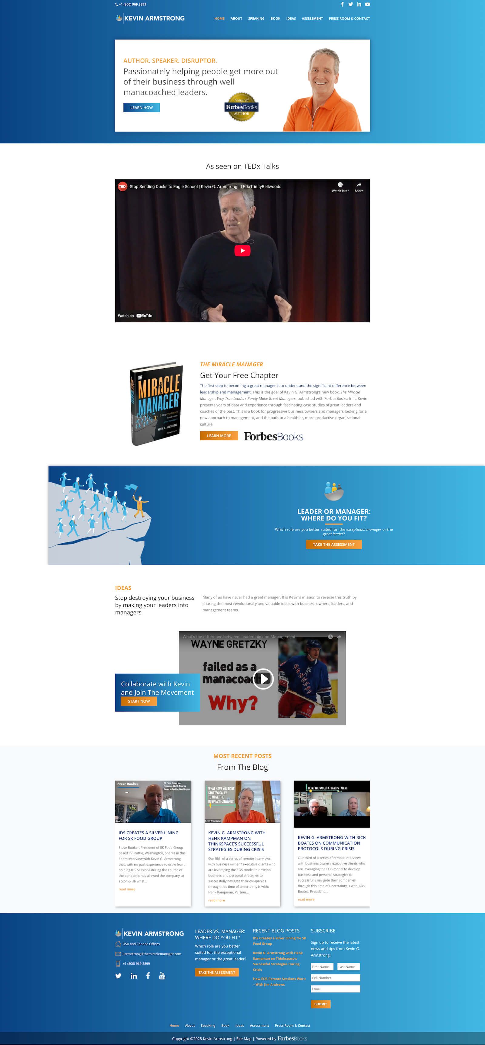 Kevin G. Armstrong homepage before