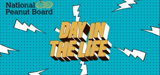 Lettering in a comic style with the words Day In The Life.