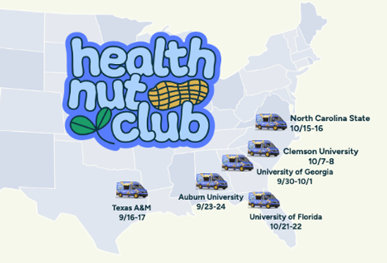 The Health Nut Club Tour Fuels Students’ On-the-Go Lifestyles With Peanuts