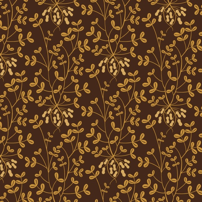 peanut crops pattern in a dark brown background.