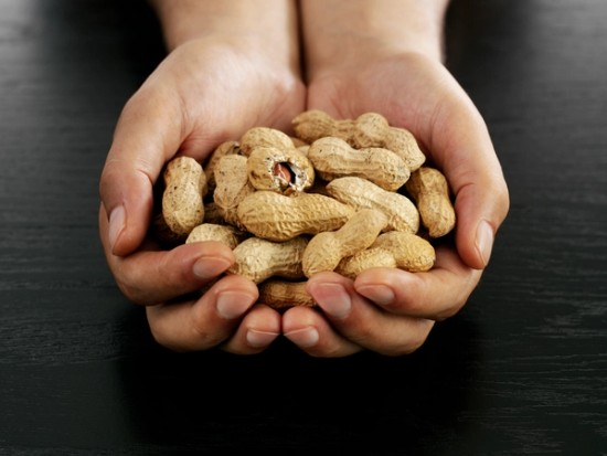 Peanuts in hands