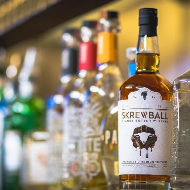 a bottle of SkrewBall whiskey