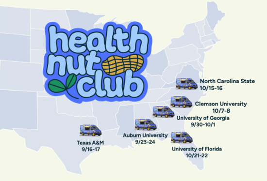 NPB Launches New Health Nut Club Tour: Fueling Performance with Peanuts at a Campus Near You!