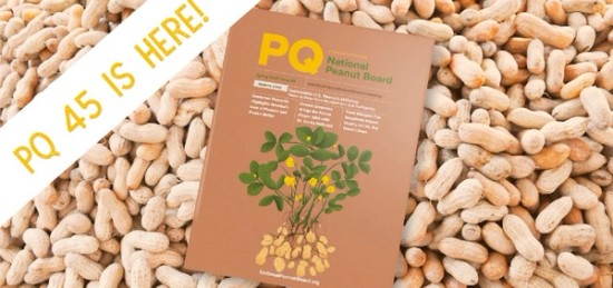 Cover of the PQ 45 magazine over a sea of unshelled peanuts.