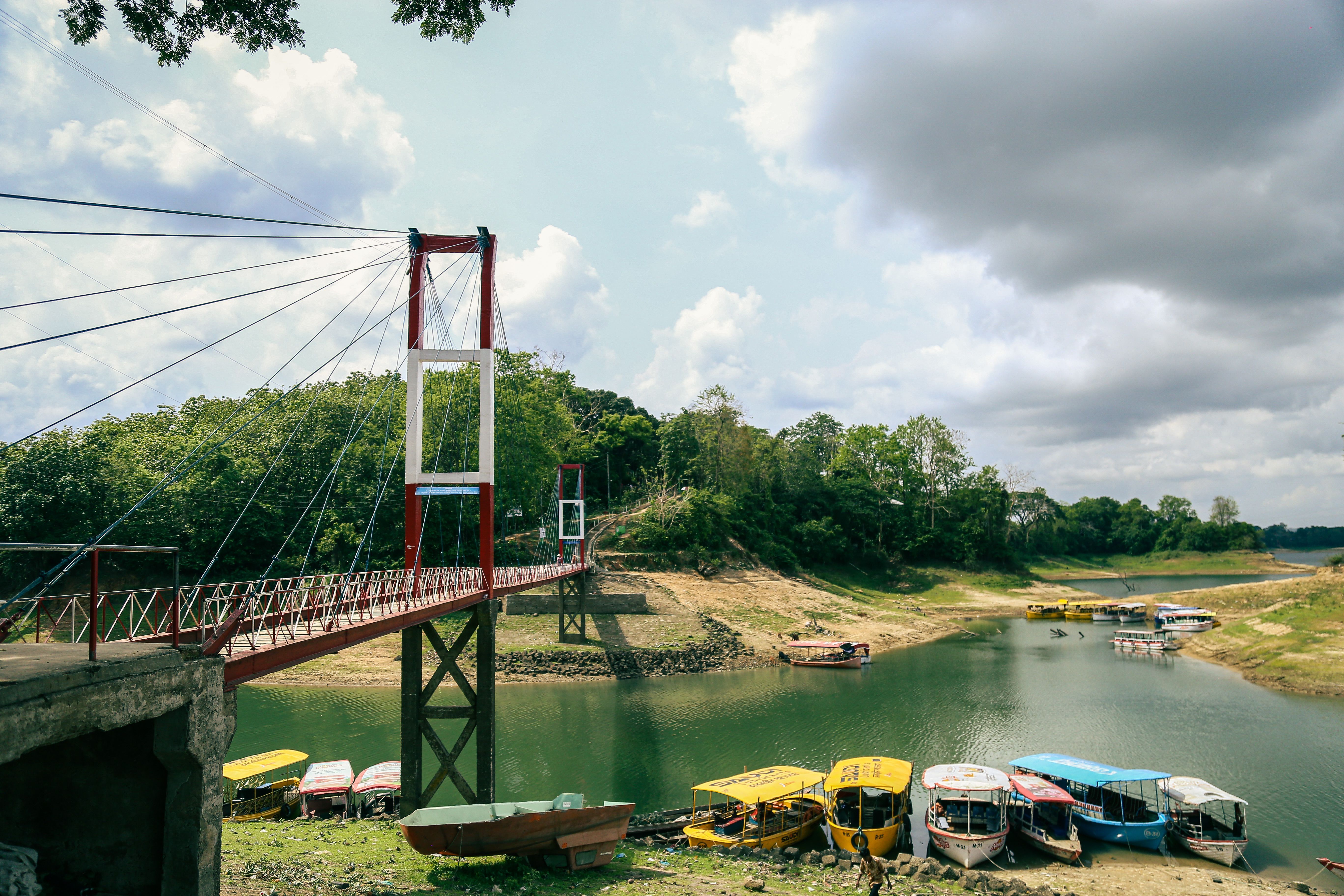 Kaptai Lake among forested hills in Rangamati