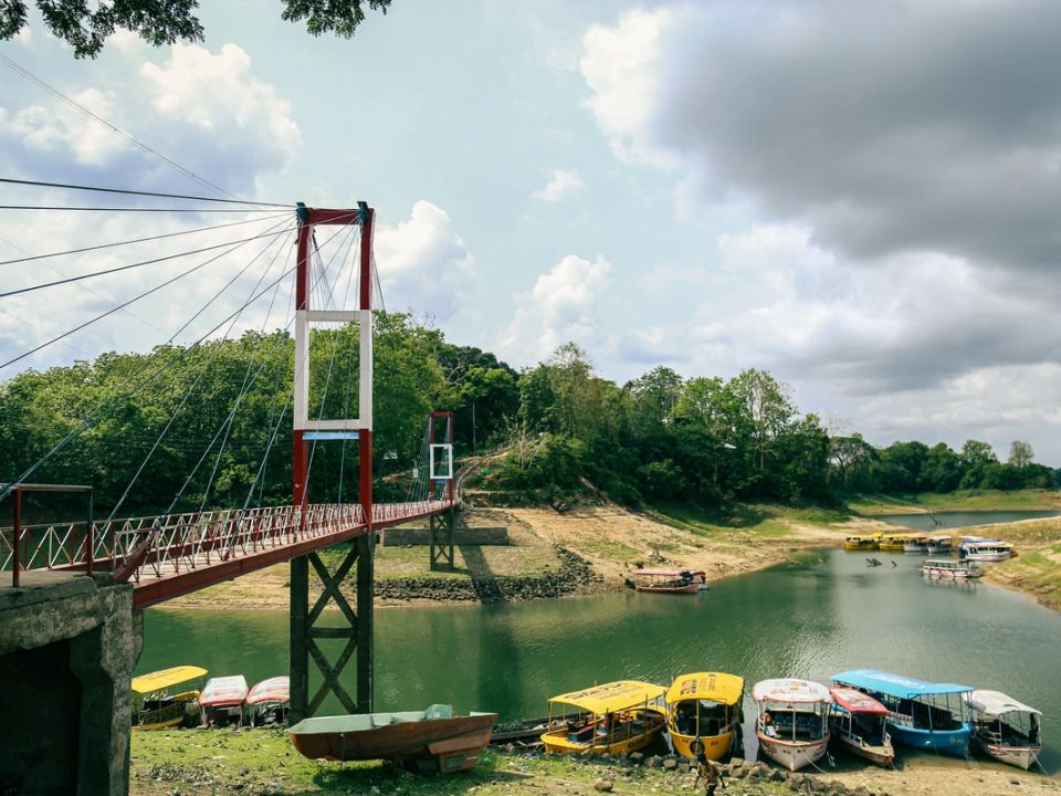 Kaptai Lake among forested hills in Rangamati