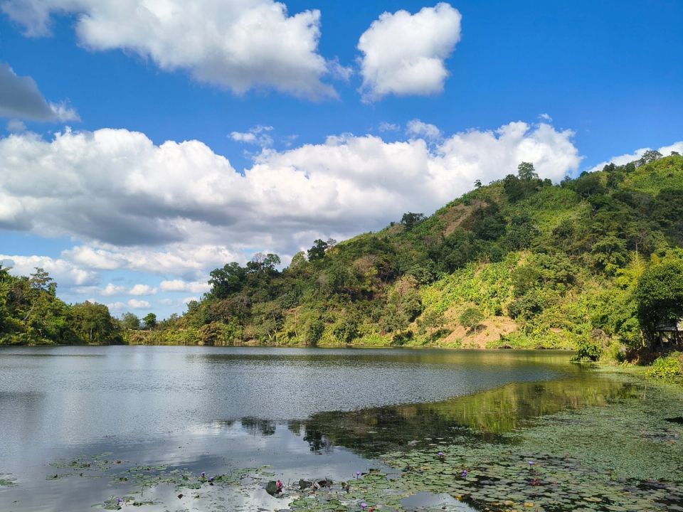 Hill country above a river valley in Bandarban