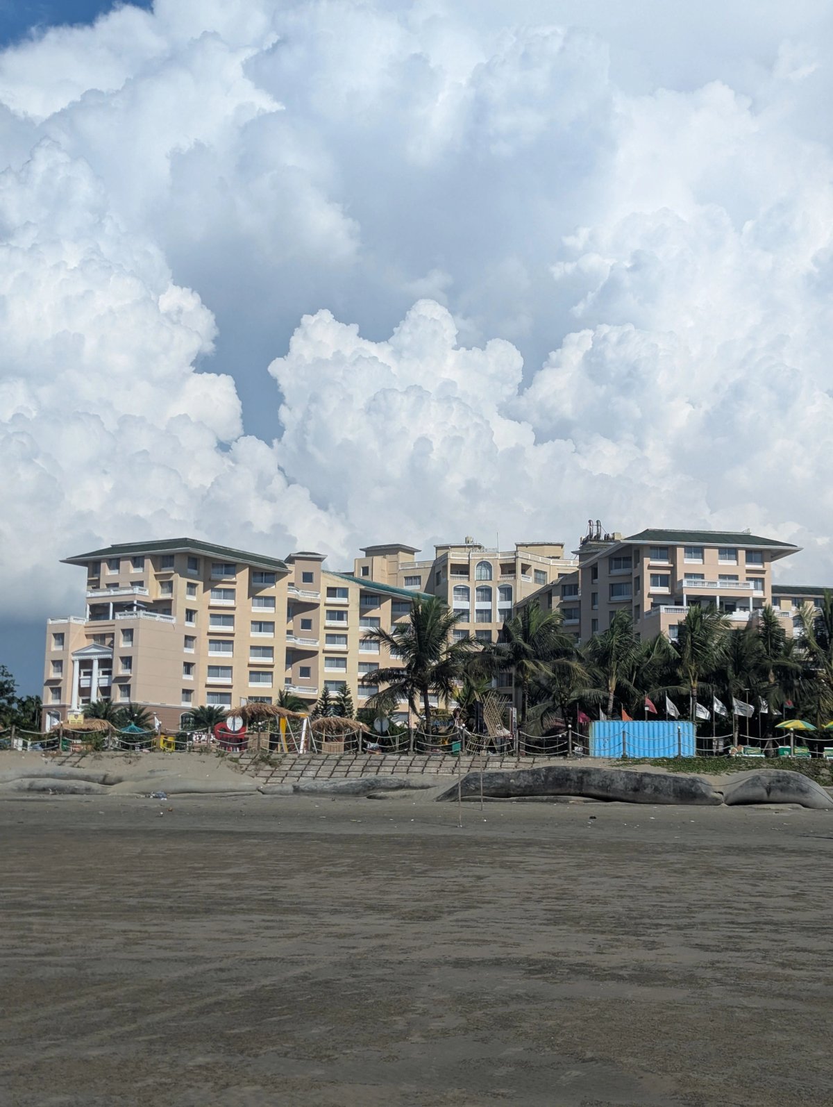 Quiet beachfront hotel stay overlooking the sea at Cox's Bazar