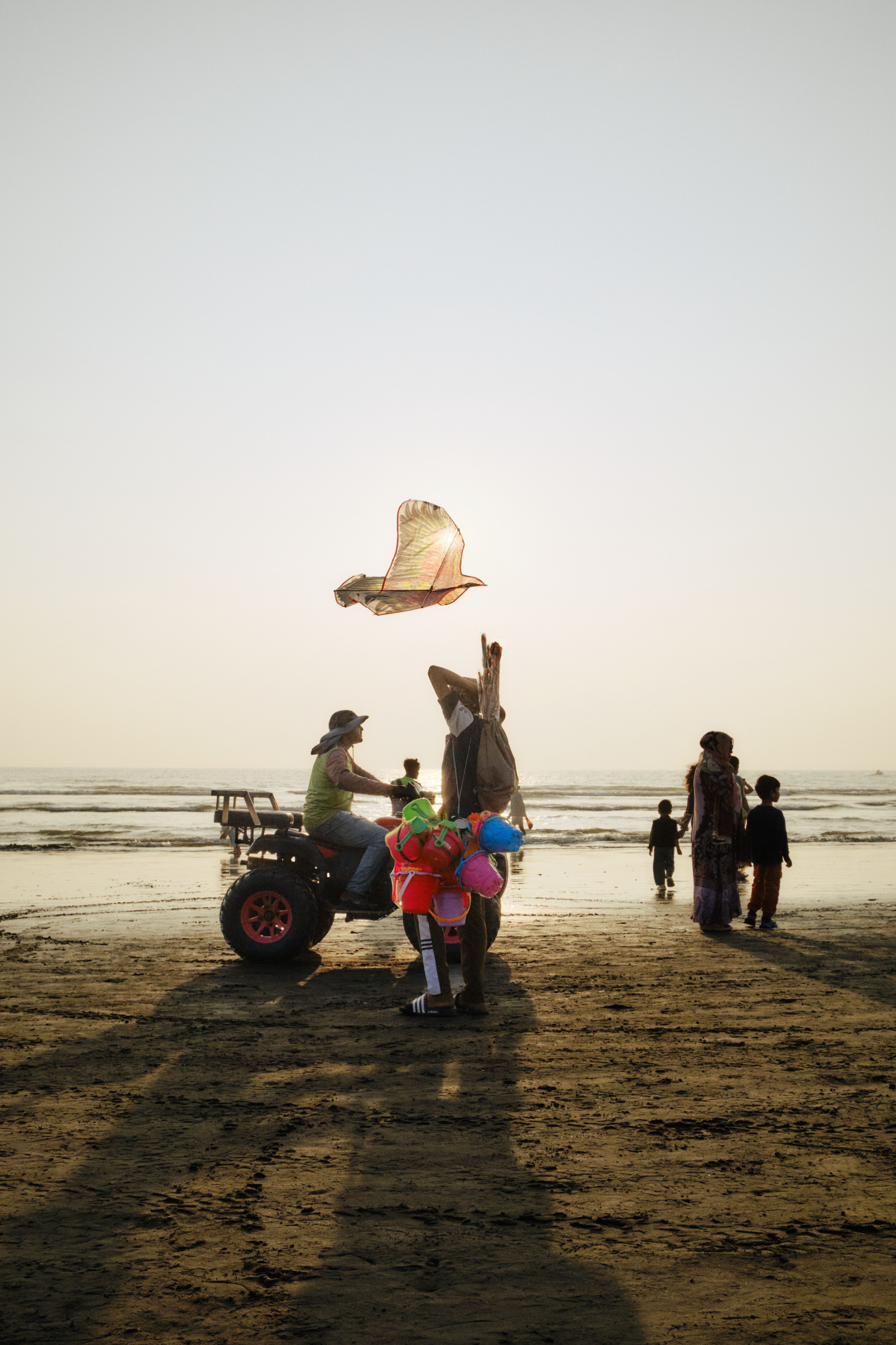 Fishing boats on the sand at Cox's Bazar