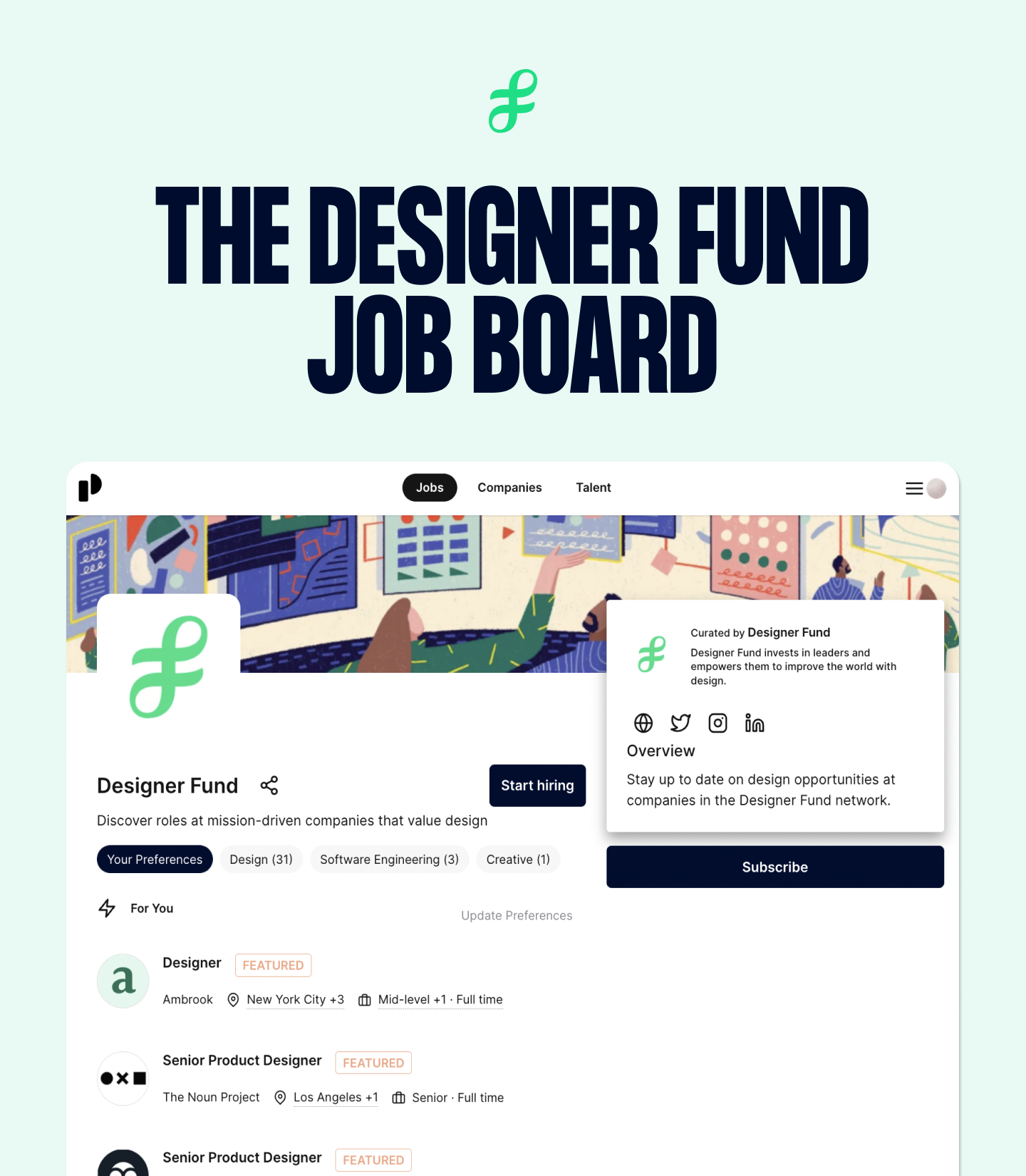 Designer Fund Job Board