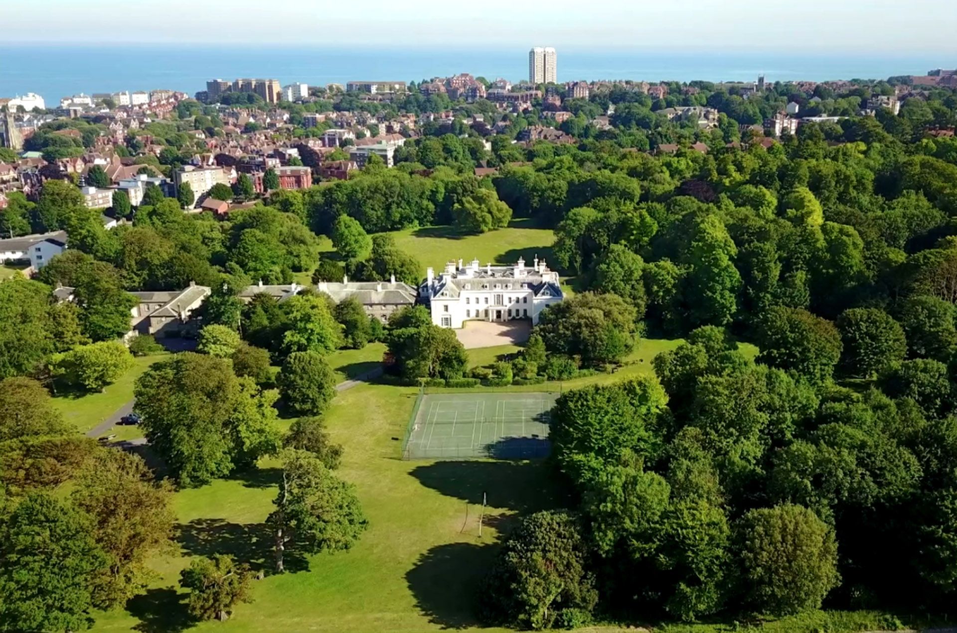 Arial shot of Eastbourne
