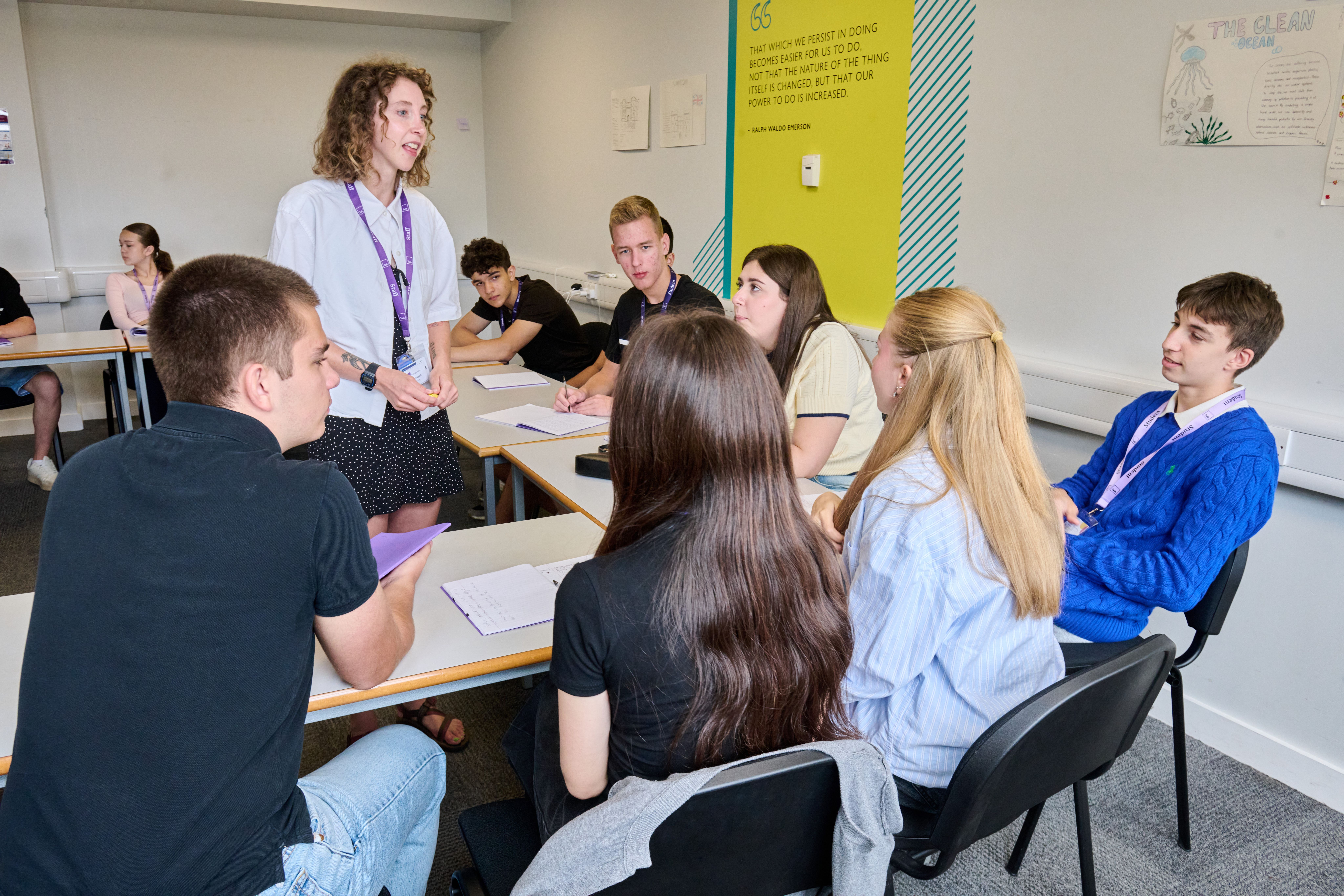 Modern classroom at Buckinghamshire New University