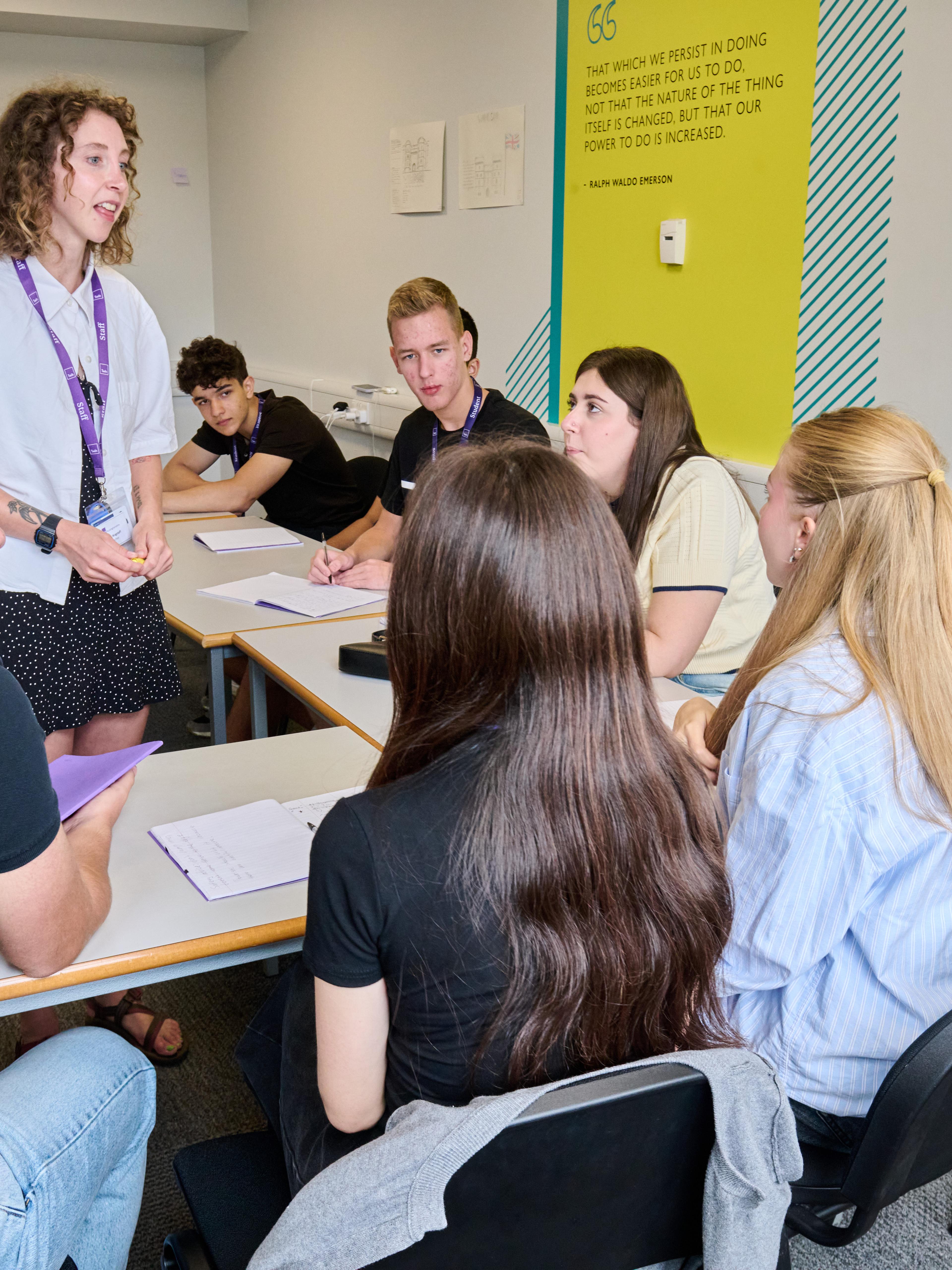 Modern classroom at Buckinghamshire New University