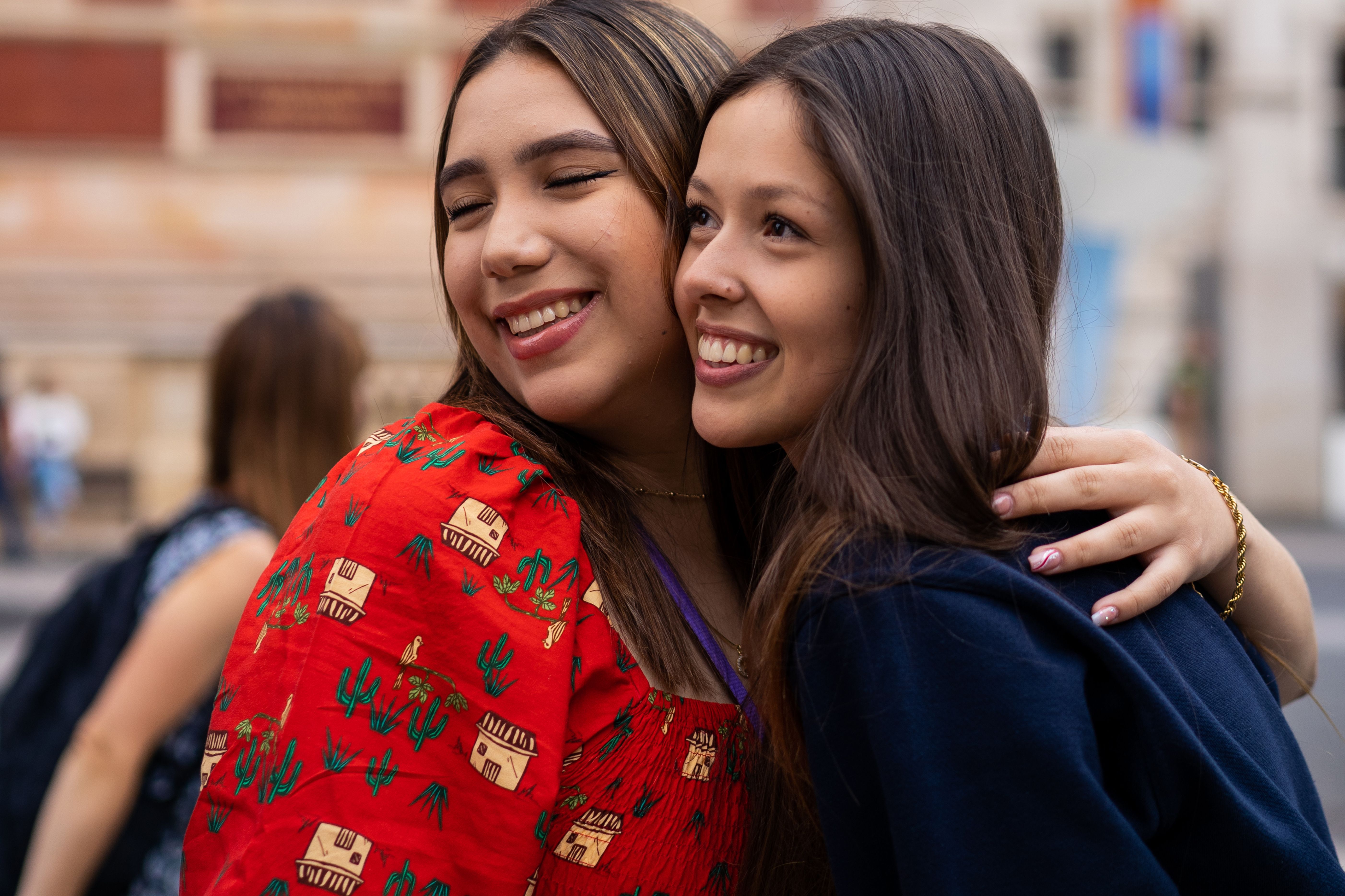 Twin students in London