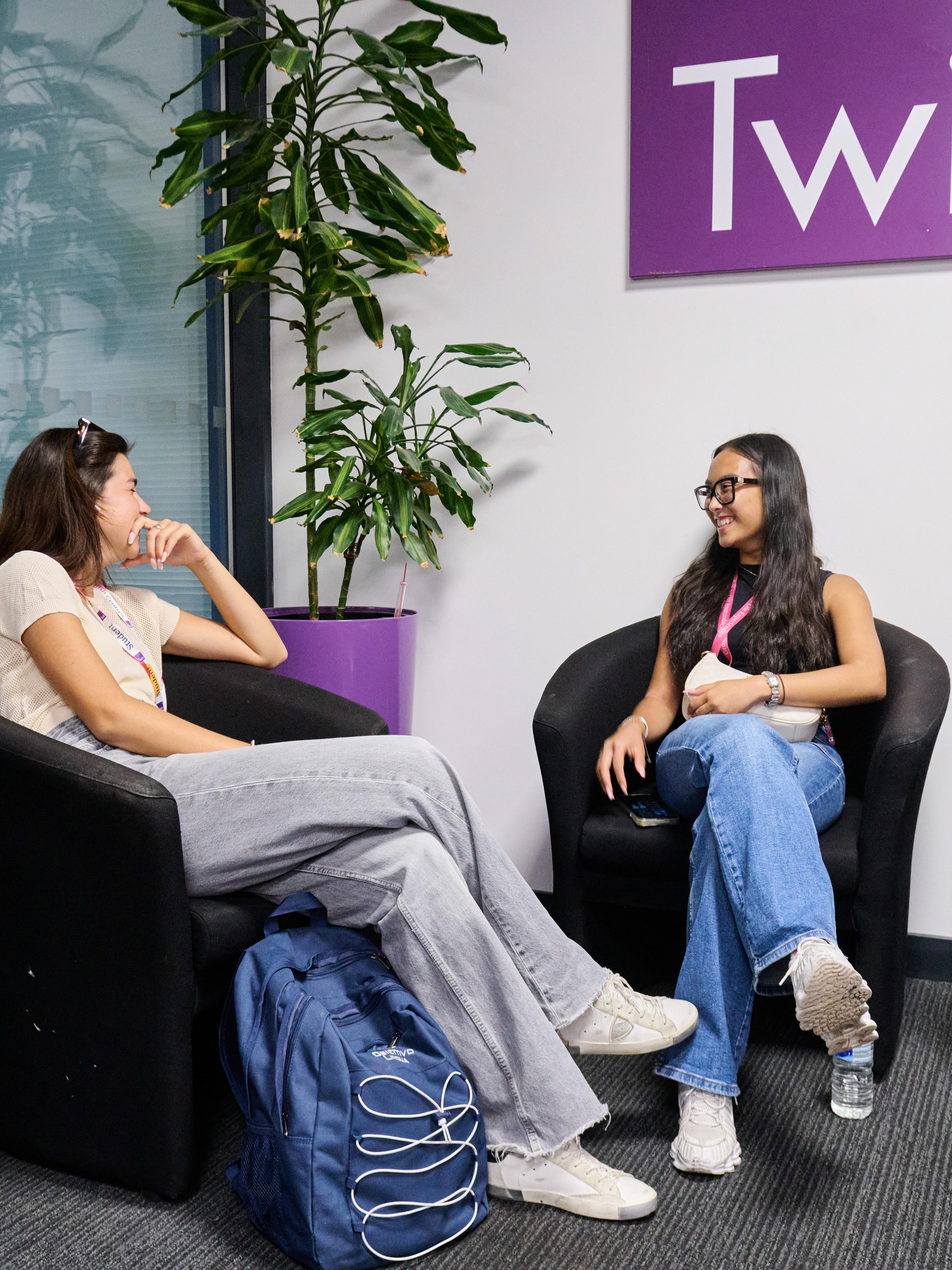 Students enjoying a break at our London English School