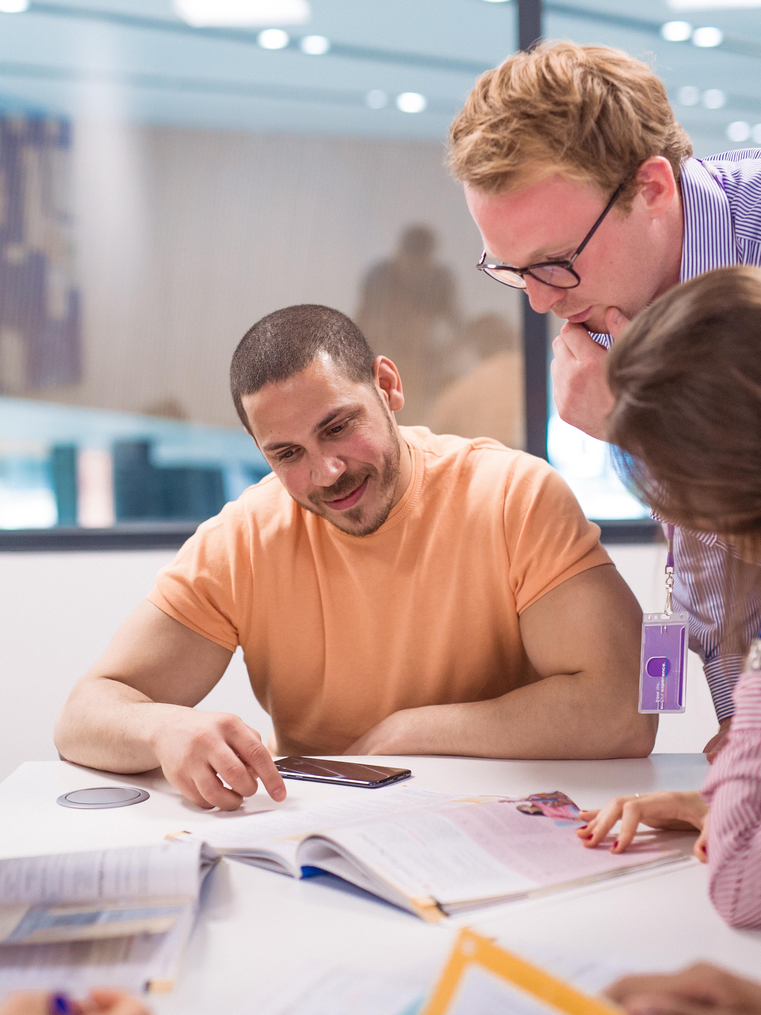 Students in a classroom at English Centre London