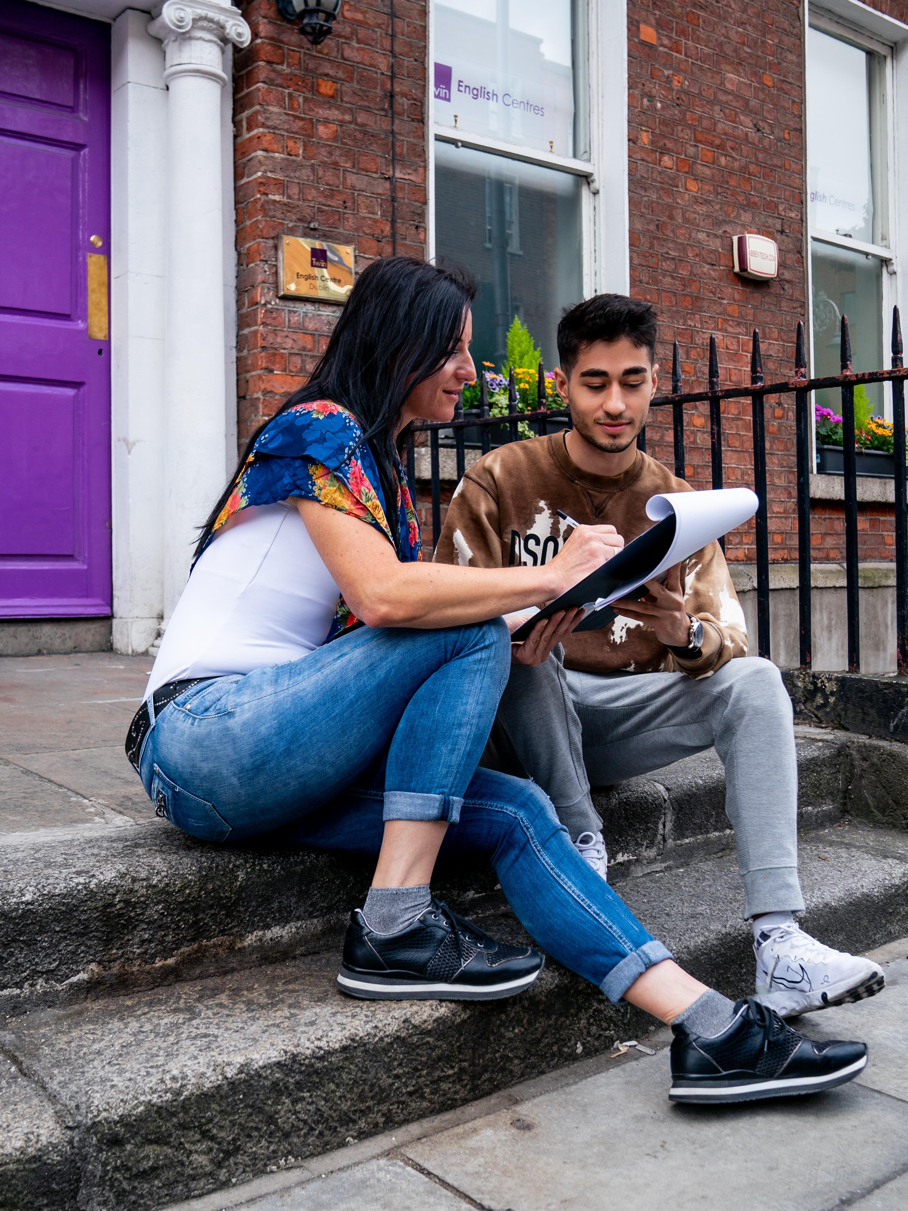 Our famous purple front door