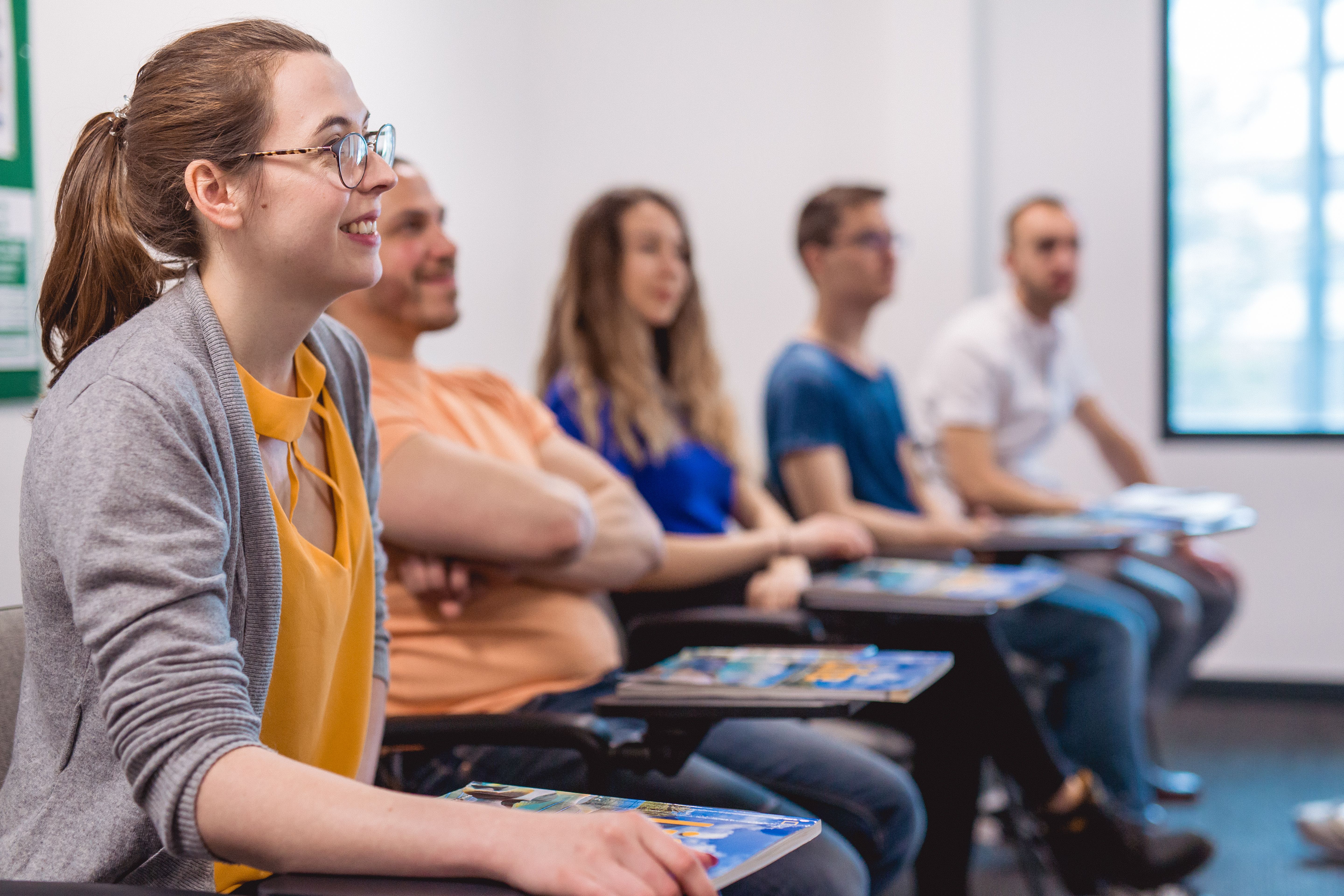 Students in a classroom at English Centre London
