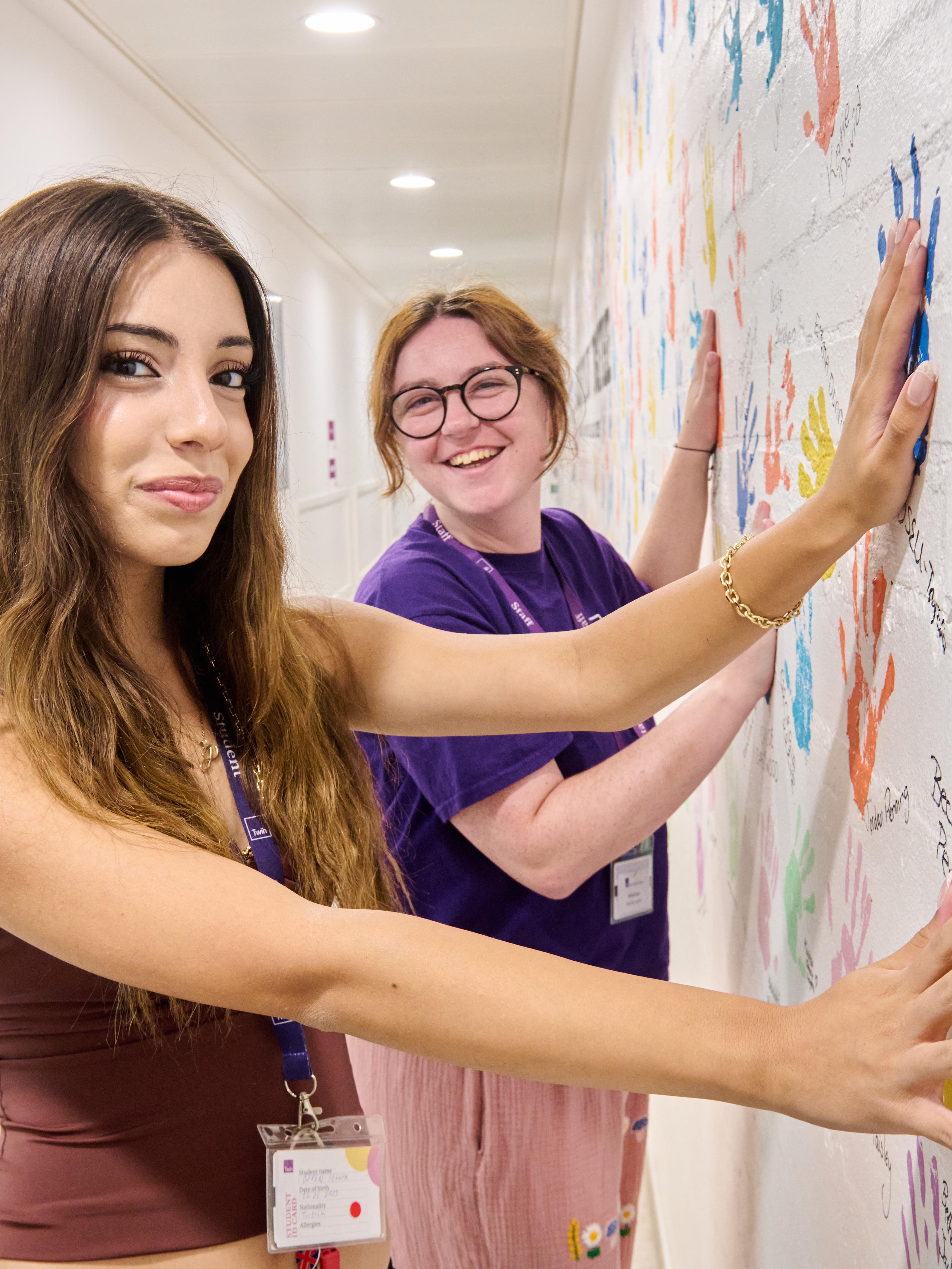 Students enjoybing art at Buckinghamshire New University