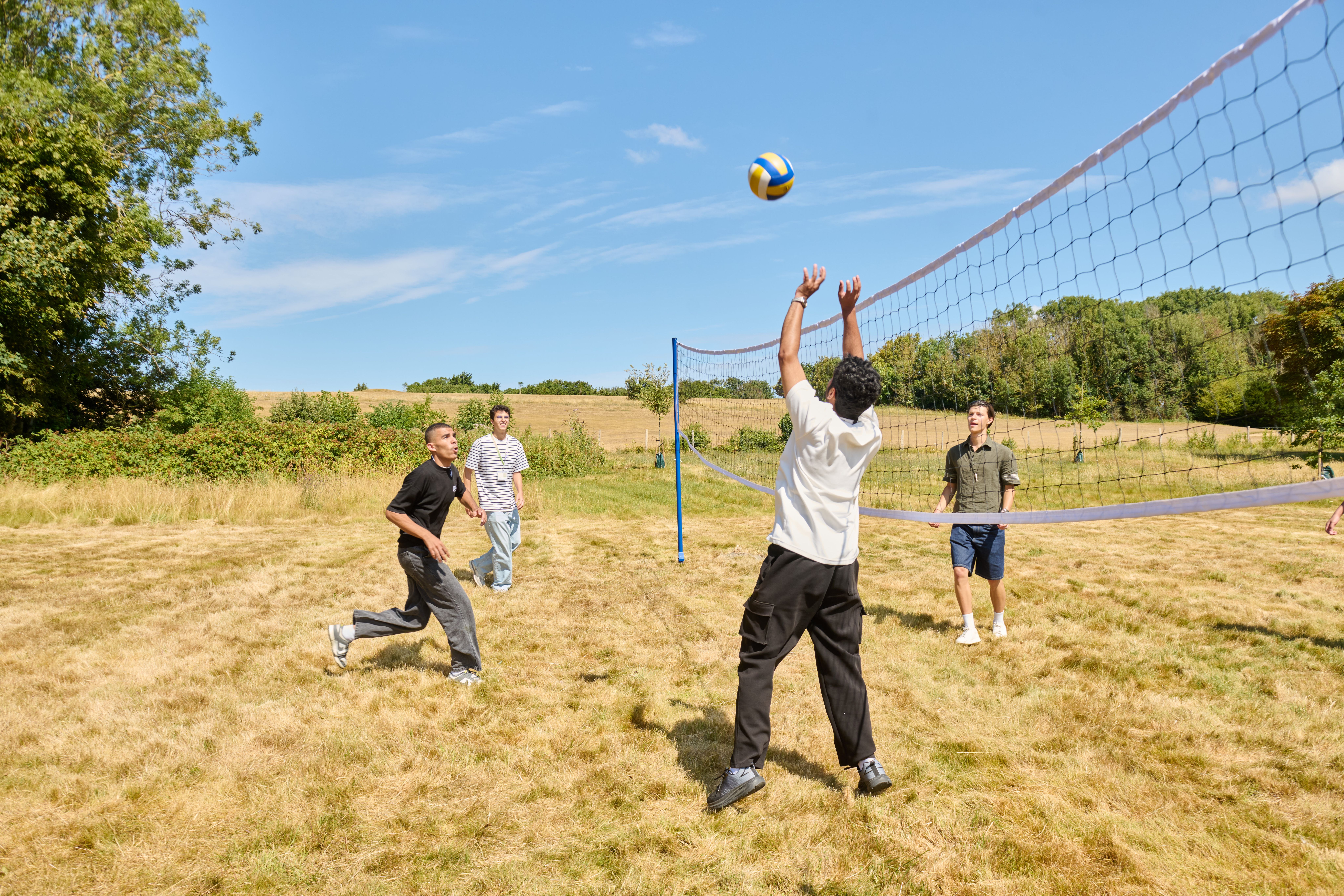 Students playing sports in our Eastbourne English School