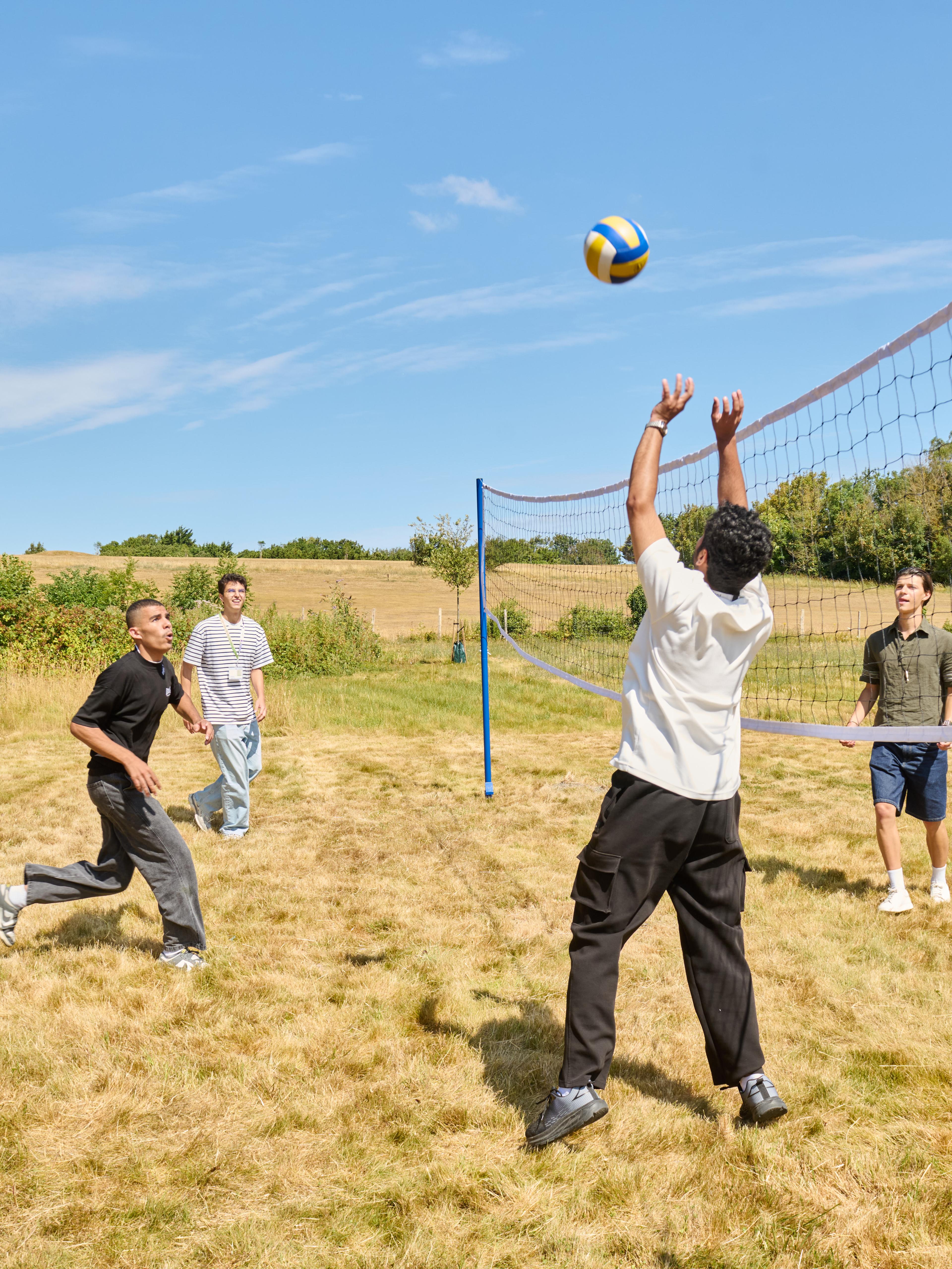 Students playing sports in our Eastbourne English School