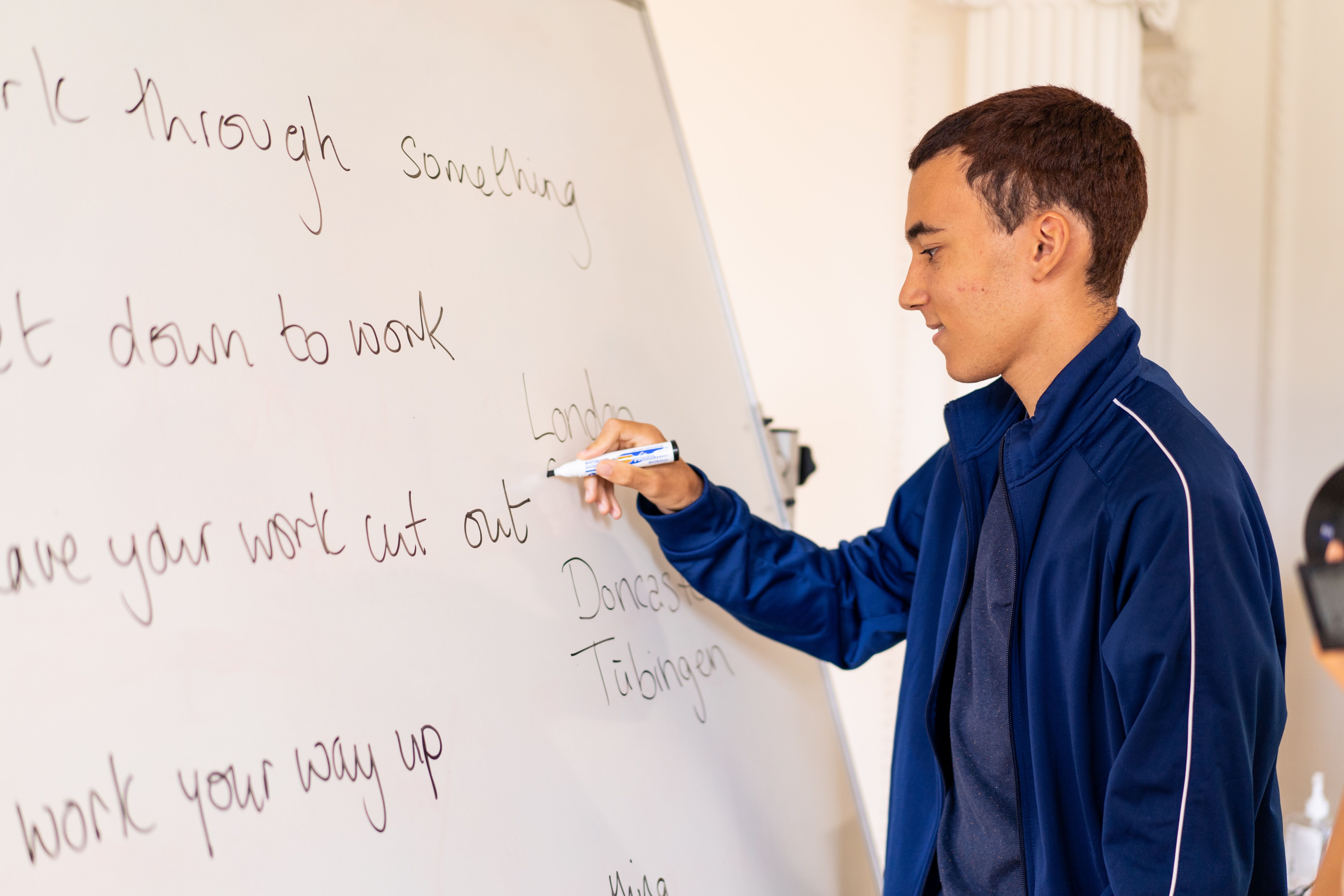 Student in class activity 